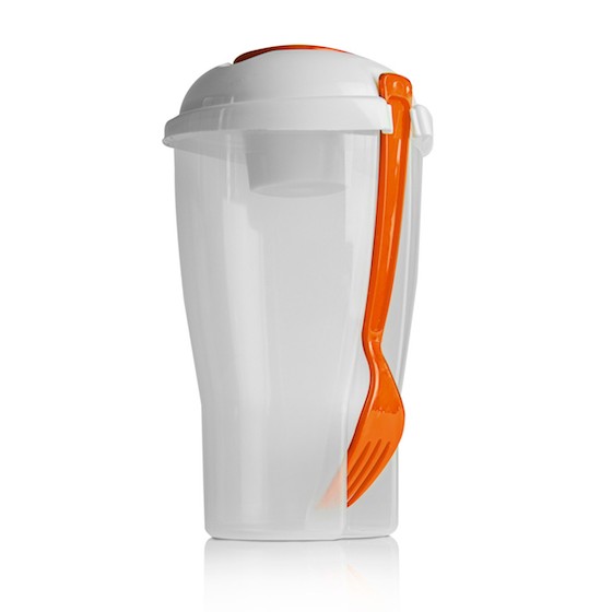 Food container- Salad container 850ml f(BPA FREE Polypropylene) Orange lid